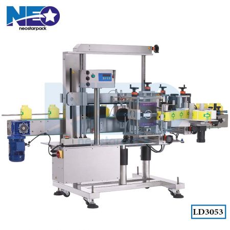Three-Sided Labeler (For Square or Flat Bottle) - Three sided label applicator for square bottles